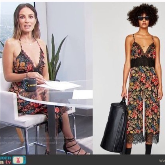 zara floral jumpsuit